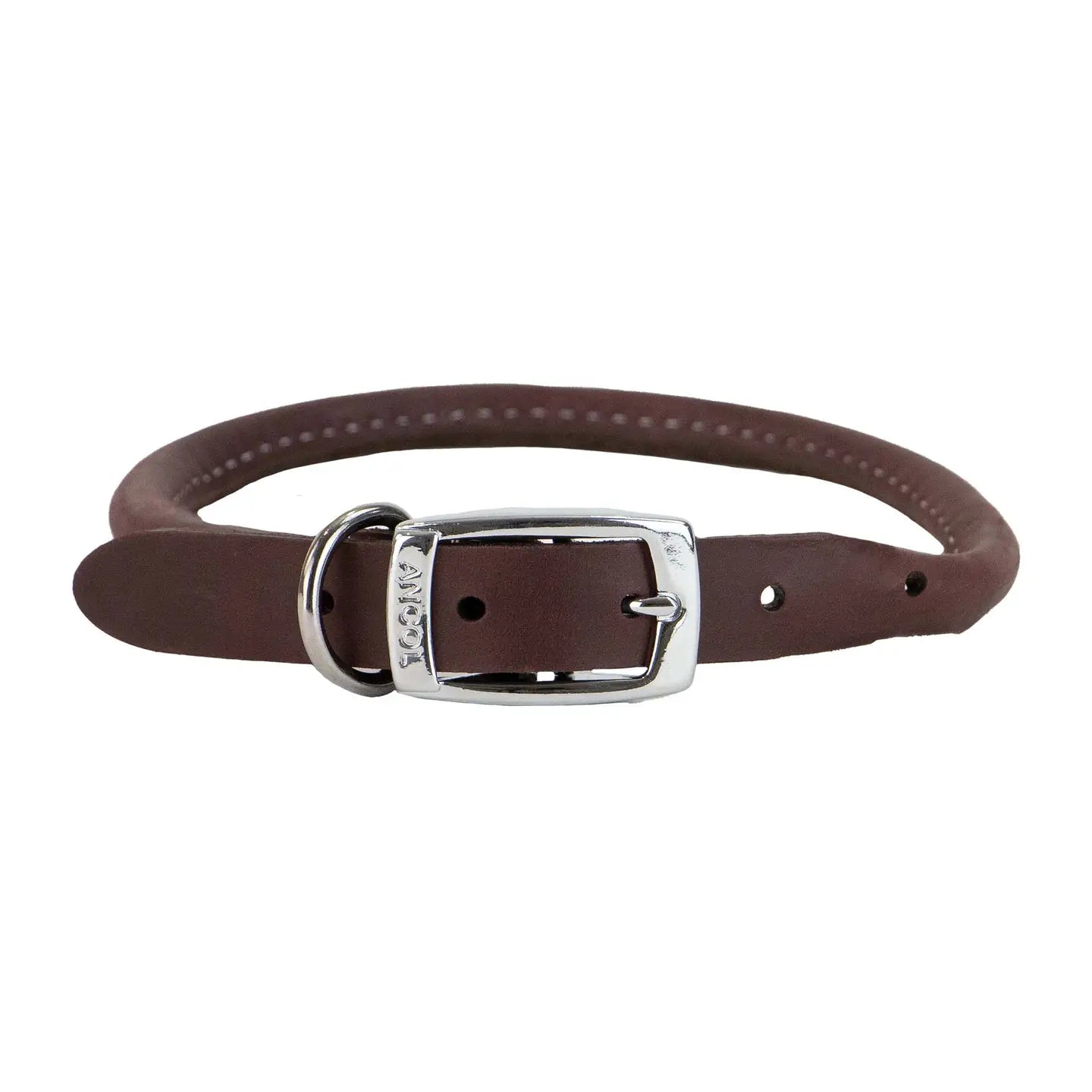 Heritage Rolled Leather Collar Oxblood