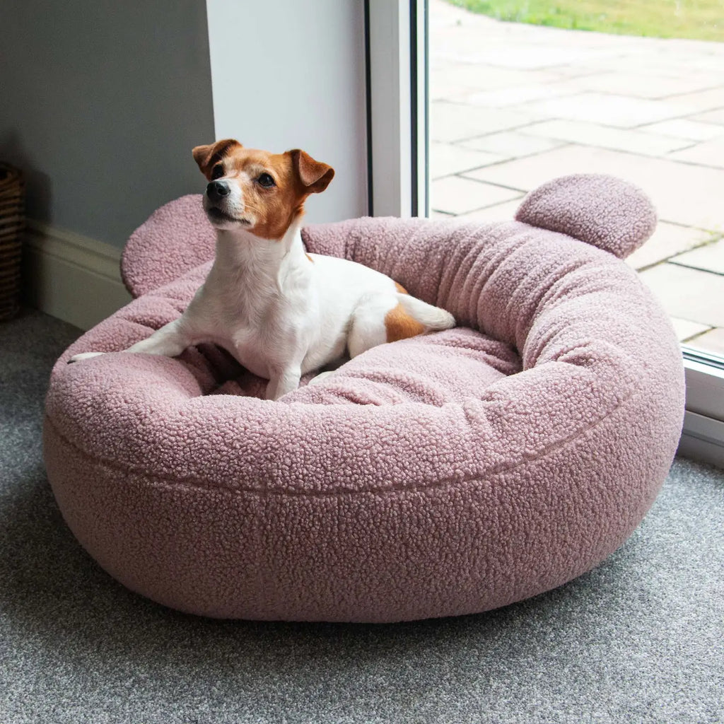Small Bite Teddy Bear Donut Bed Rose