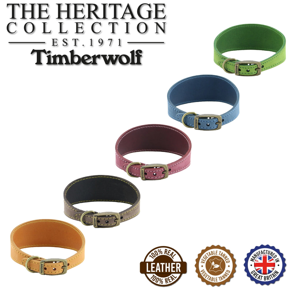 Timberwolf Leather Hound Collar
