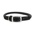 Heritage Rolled Leather Collar Black